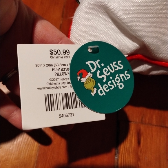 Grinch Christmas Throw Pillow - Picture 3 of 3